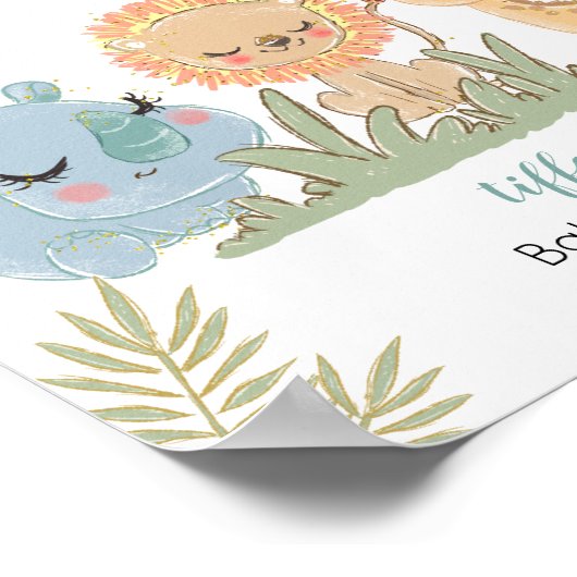 Babys sind süß Nehmen Sie eine Leckerei Safari Ani Poster (Ecke)