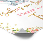 Babys sind süß Nimm eine Leckerei Elefantendusche Poster (Ecke)