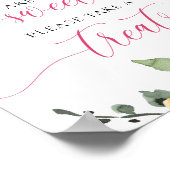 Babys sind süß rosa pfirsichblütige Babydusche Poster (Ecke)