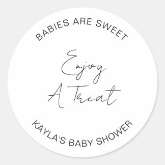 Babys sind süß und genießen eine Leckerei, die das Runder Aufkleber