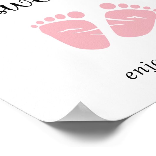 Babys sind süß und genießen eine Leckerei pink Bab Poster (Ecke)