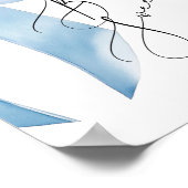 Babys sind süß und nehmen eine Leckerei blaue Bow  Poster (Ecke)