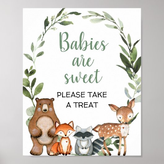 Babys sind süß zu nehmen eine Leckerei Wald Gefäll Poster (Vorne)