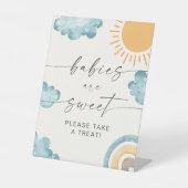 Babys sind süße Babydusche Sonnenschein Zeichen Sockelschild (Vorderseite)