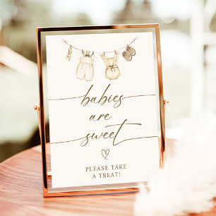Babys sind süße Boho Baby Kleidung Dessert Zeichen Poster