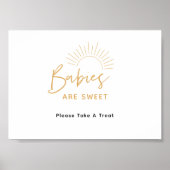 Babys sind süße Boho Sunshine-Gefälligkeit Poster (Vorne)