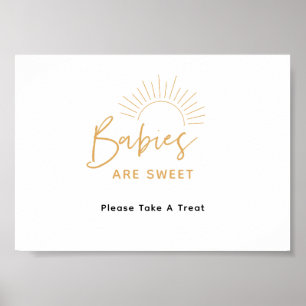 Babys sind süße Boho Sunshine-Gefälligkeit Poster