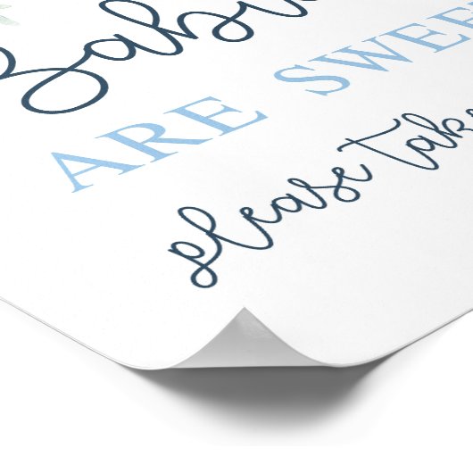 Babys sind süße Jungs-Zeichen Poster (Ecke)