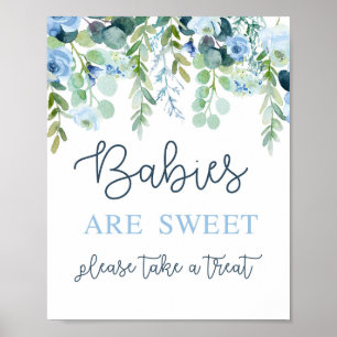 Babys sind süße Jungs-Zeichen Poster