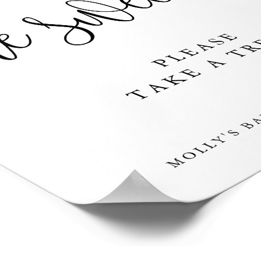 Babys sind süße Minimalistische Kalligrafie-Gefäll Poster (Ecke)