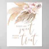 Babys sind Süße nehmen eine Leckerei Pampas Gras S Poster (Vorne)