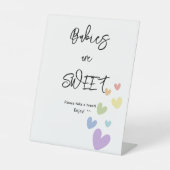 Babys sind süße Niedliche und farbenfrohe Herz Bab Sockelschild (Vorderseite)