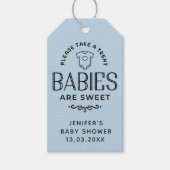 Babys sind süße Pastel Blue Baby Dusche Junge Geschenkanhänger (Vorderseite)