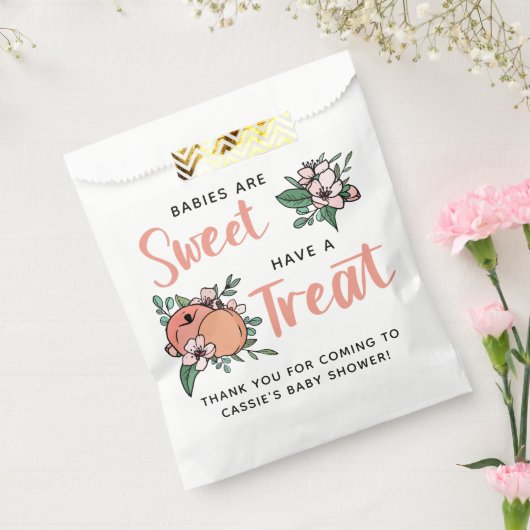 Babys sind süße Pfirsiche Kinderdusche Danke Geschenktütchen (Versiegelt)
