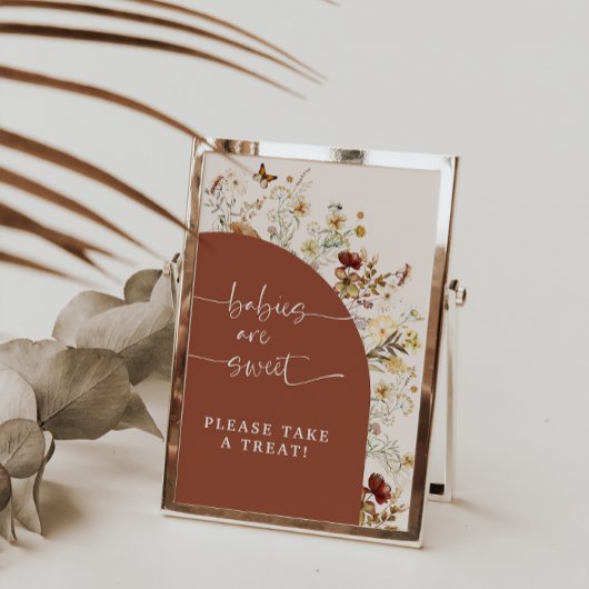 Babys sind süße Wildblume | Duschfavoriten-Zeichen Poster