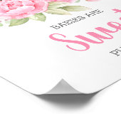 Babys sind süßer rosa Bär Poster (Ecke)