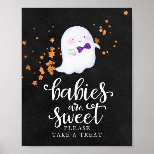 Babys sind süßes Halloween-Baby-Duschzeichen Poster