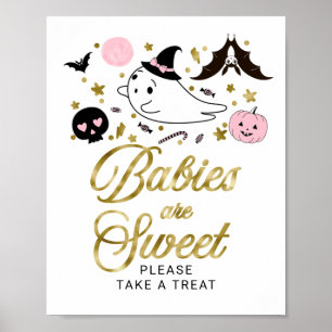 Babys sind süßes Halloween-Baby-Duschzeichen Poster