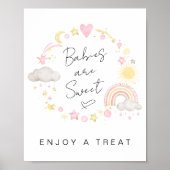 Babys sind Sweet Boho Baby Girl Dusche Leckerei Poster (Vorne)