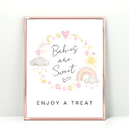 Babys sind Sweet Boho Baby Girl Dusche Leckerei Poster