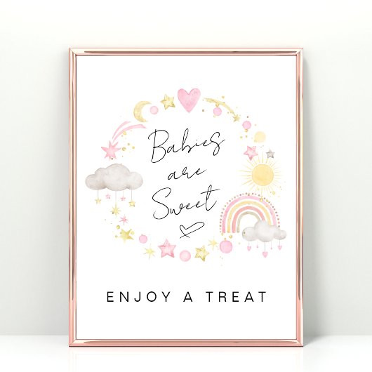 Babys sind Sweet Boho Baby Girl Dusche Leckerei Poster