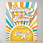 Babys sind Sweet Boho Sunshine Baby Dusche Schild (Vorne)