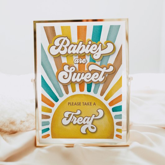 Babys sind Sweet Boho Sunshine Baby Dusche Schild