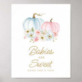 Babys sind Sweet Fall Gender Reveal Baby Shower Po Poster