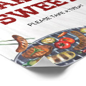 Babys sind Sweet GRILLEN Backyard Baby Shower Favo Poster (Ecke)