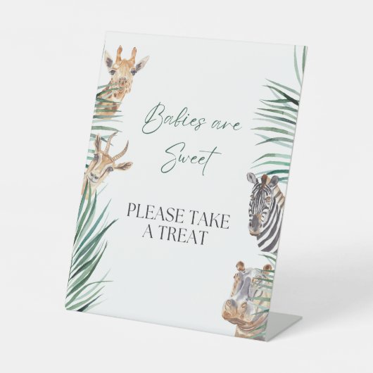 Babys sind Sweet Oh Boy Safari Jungle Baby Dusche Sockelschild (Vorderseite)