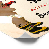 Babys sind Sweet Take Leckerei OM Feuerwehrdusche Poster (Ecke)