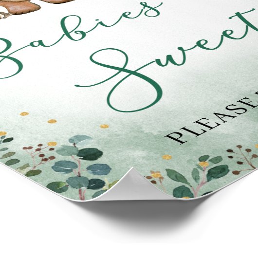 Babys sind Waldtiere mit süßem Schild (Ecke)