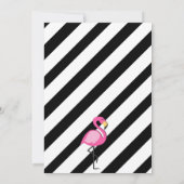 Babys und Brunch-Zwillings-Flamingo-Babyparty Einladung (Rückseite)