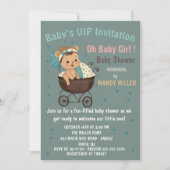 Baby's VIP Einladung Oh Baby Girl ! (Vorderseite)