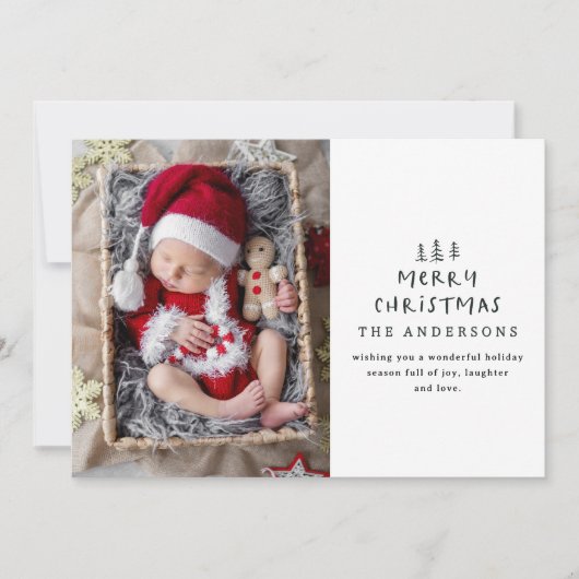 Babys zuerst Weihnachten elegant gezeichnet Baum-F (Vorderseite)