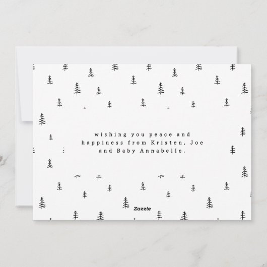 Babys zuerst Weihnachten elegant gezeichnet Baum-F (Rückseite)