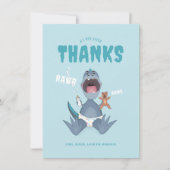 Babysaurus T-Rex Blau Dankeskarte (Vorderseite)