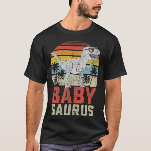 Babysaurus T Rex Dinosaur Baby Saurus Familie T-Shirt (Vorderseite)