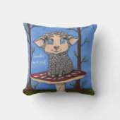 Babyschaf auf Toadstool Kissen (Vorderseite)