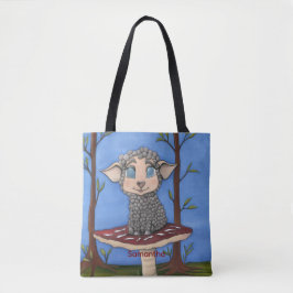 Babyschaf auf Toadstool Tasche