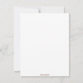 Babyschale "Denken Sie an Sie!" Die Rückkarte ist  Dankeskarte (Rückseite)