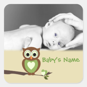 Babyschale/Foto Quadratischer Aufkleber