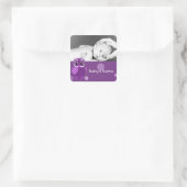 Babyschale/Foto Quadratischer Aufkleber (Tasche)