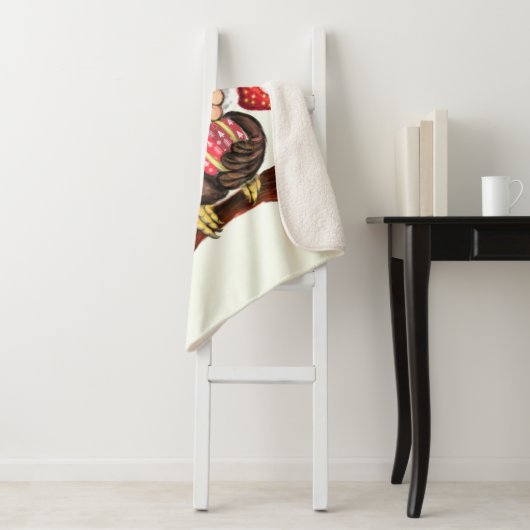 Babyschale in Weihnachtshut und Geschenk Sherpa Bl Sherpadecke (Beispiel)