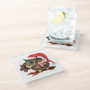 Babyschale mit Weihnachtshut und Untersetzer mit G