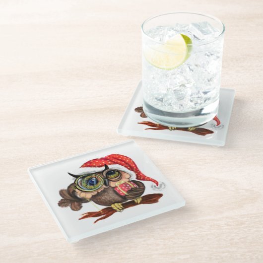Babyschale mit Weihnachtshut und Untersetzer mit G (Schrägansicht)