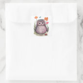 Babyschale und Ladybug-Aufkleber Quadratischer Aufkleber (Tasche)
