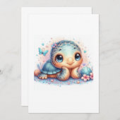 Babyschildkröte Einladung (Vorne/Hinten)