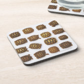 Babyschildkröten vereinbart in den Reihen Getränkeuntersetzer (Linke Seite)