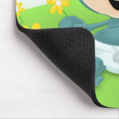 Babyschimpanse auf dem Gebiet der Blumen Mousepad (Ecke)